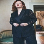 Lace Double Breasted Blazer image number null