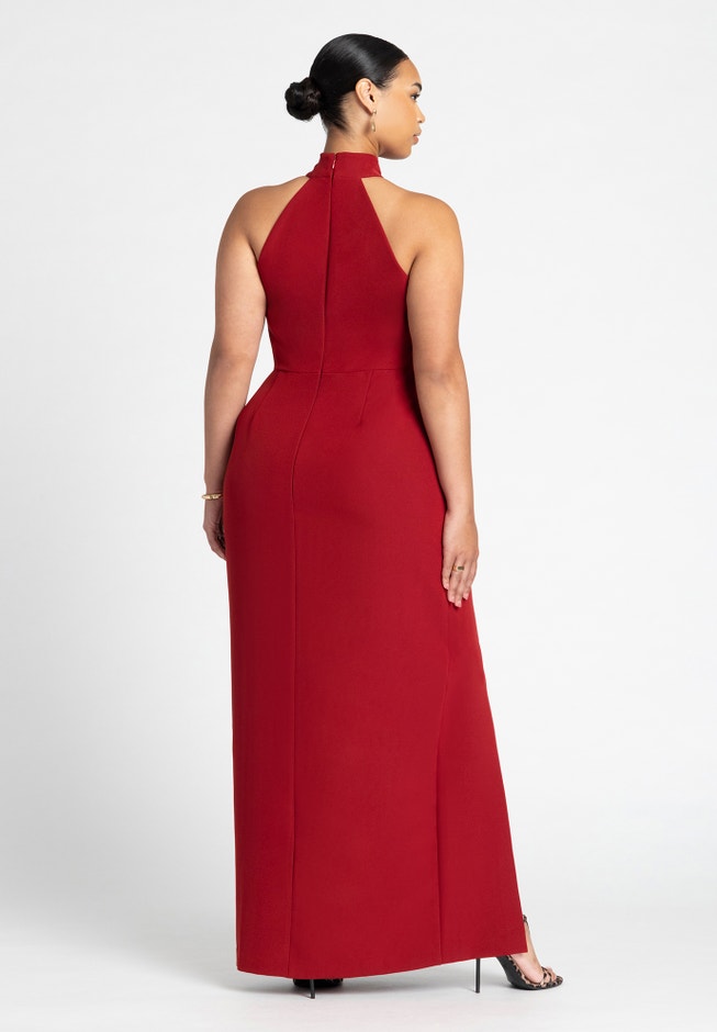 High Neck Column Gown image number null