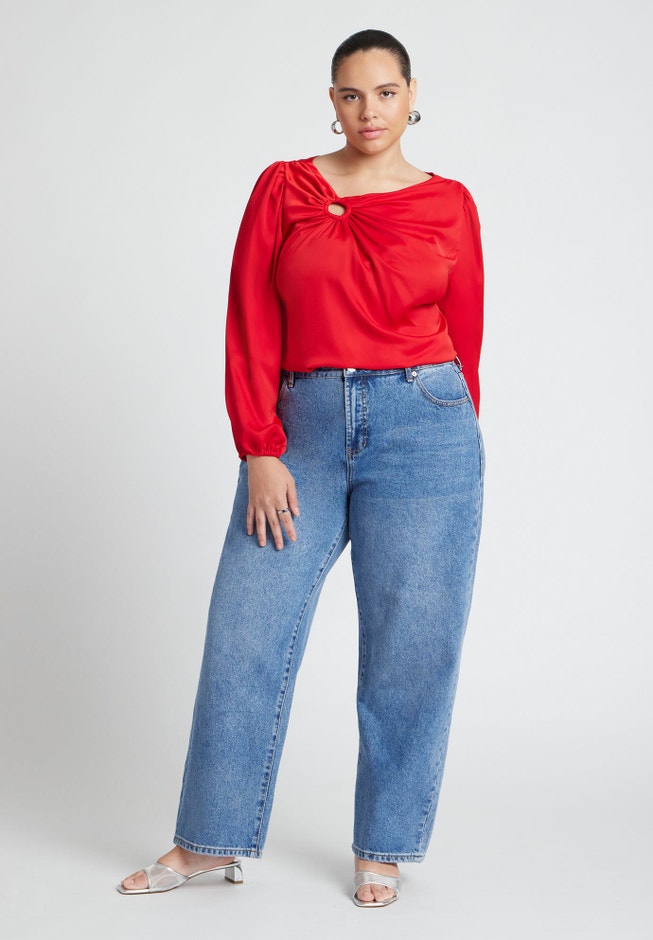 O Ring Neck Drape Top image number 2