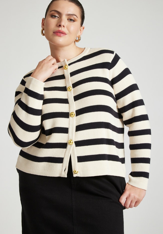 Intarsia Sweater Jacket image number null