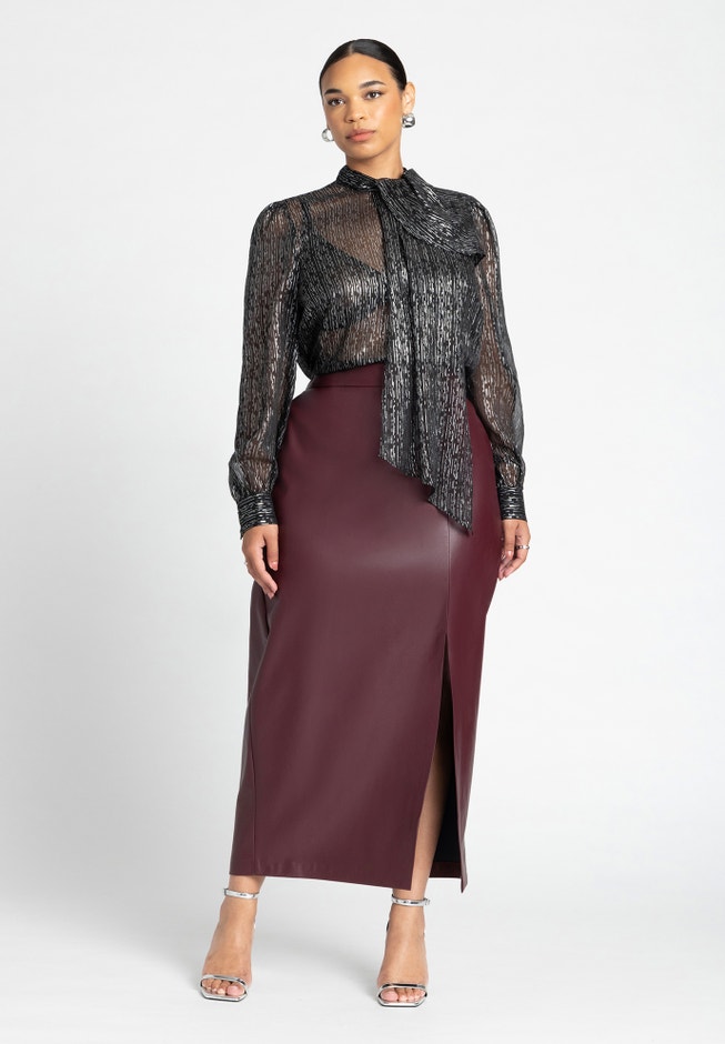 Sheer Lurex Blouse image number 2