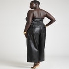 Faux Leather Cargo Jumpsuit image number null