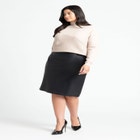 Diagonal Cable Knit Mock Neck Sweater image number null