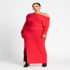 One Shoulder Maxi Dress W Slit image number null