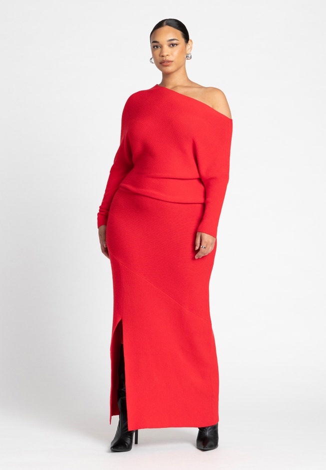 One Shoulder Maxi Dress W Slit image number 0