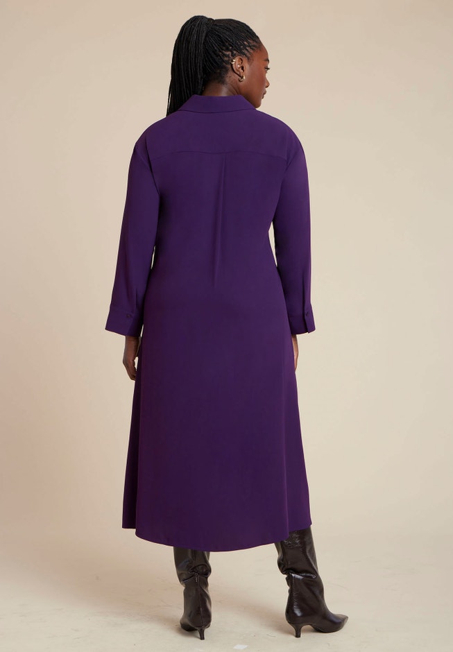 Tie Front Oversized Shirt Dress image number 1