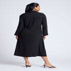 Tie Front Oversized Shirt Dress image number null