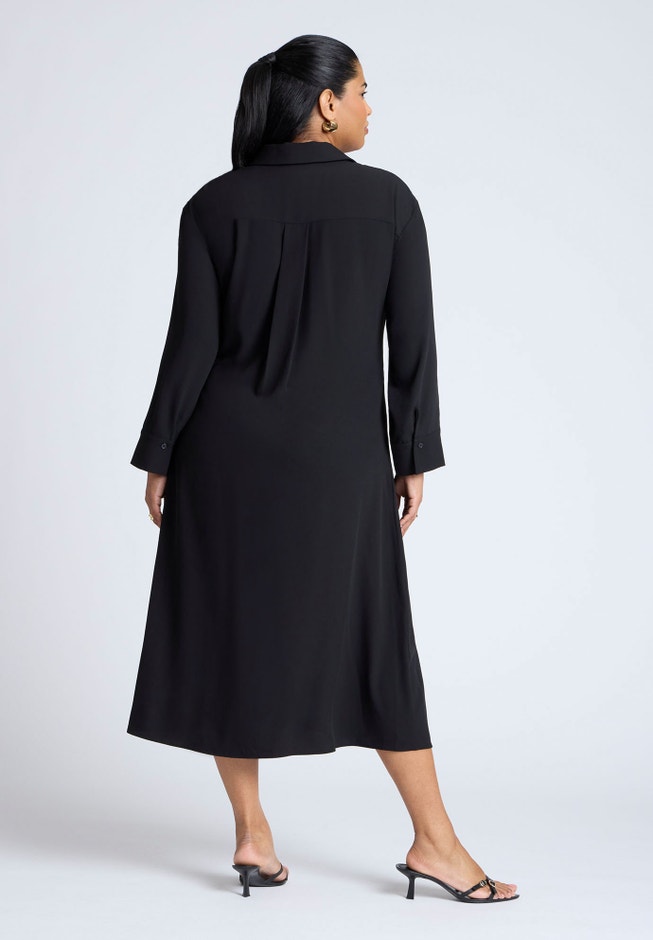 Tie Front Oversized Shirt Dress image number 1