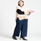Colorblocked Relaxed Sweater image number null