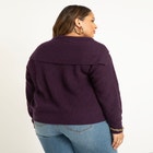 Asym Button Collar Sweater image number null