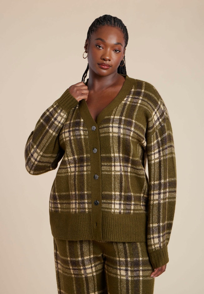 Printed Longline Cardigan ELOQUII - Main Image