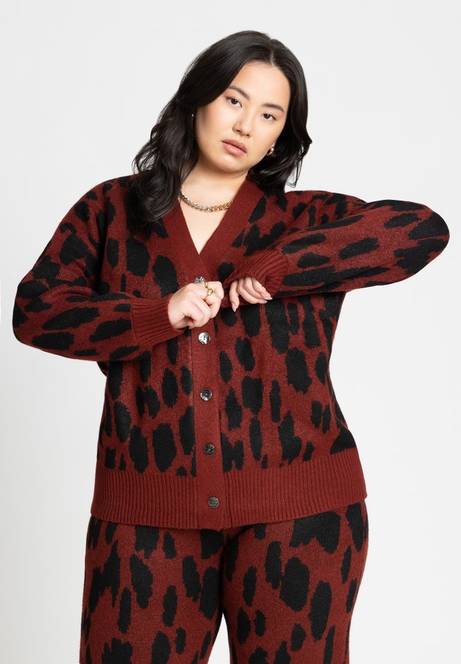 Printed Longline Cardigan image number null