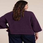 Boxy Three Quarter Sleeve Turtleneck image number null