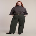Boxy Three Quarter Sleeve Turtleneck image number null