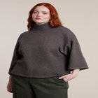 Boxy Three Quarter Sleeve Turtleneck image number null