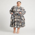 Front Keyhole Pleated Maxi Dress image number null