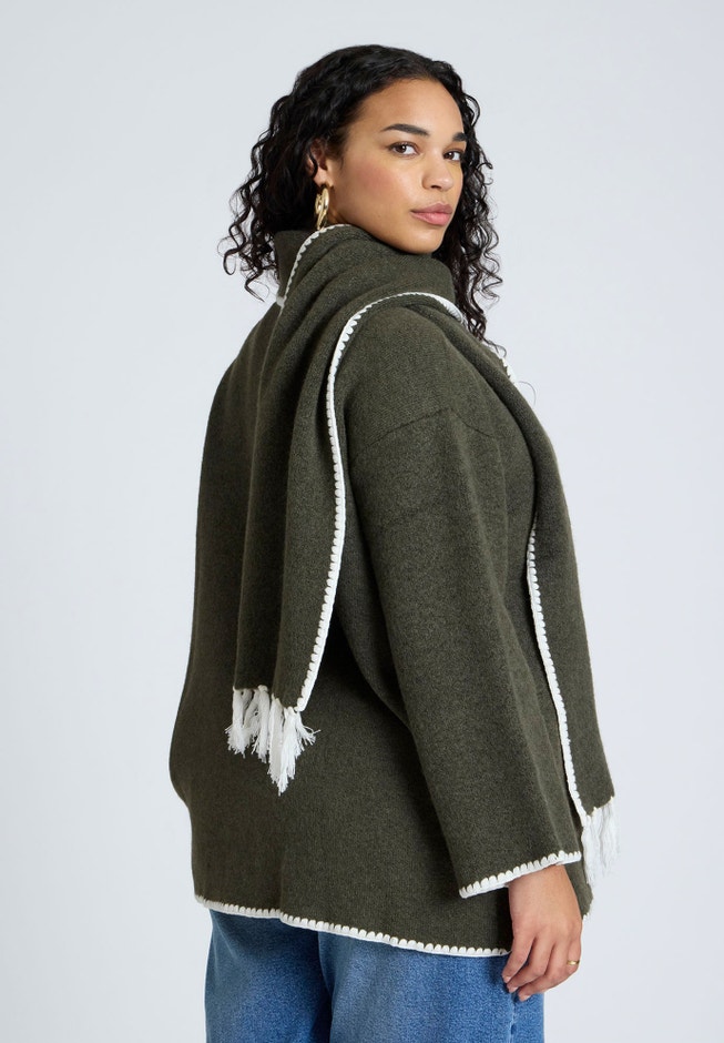 Scarf Sweater Coat image number 1