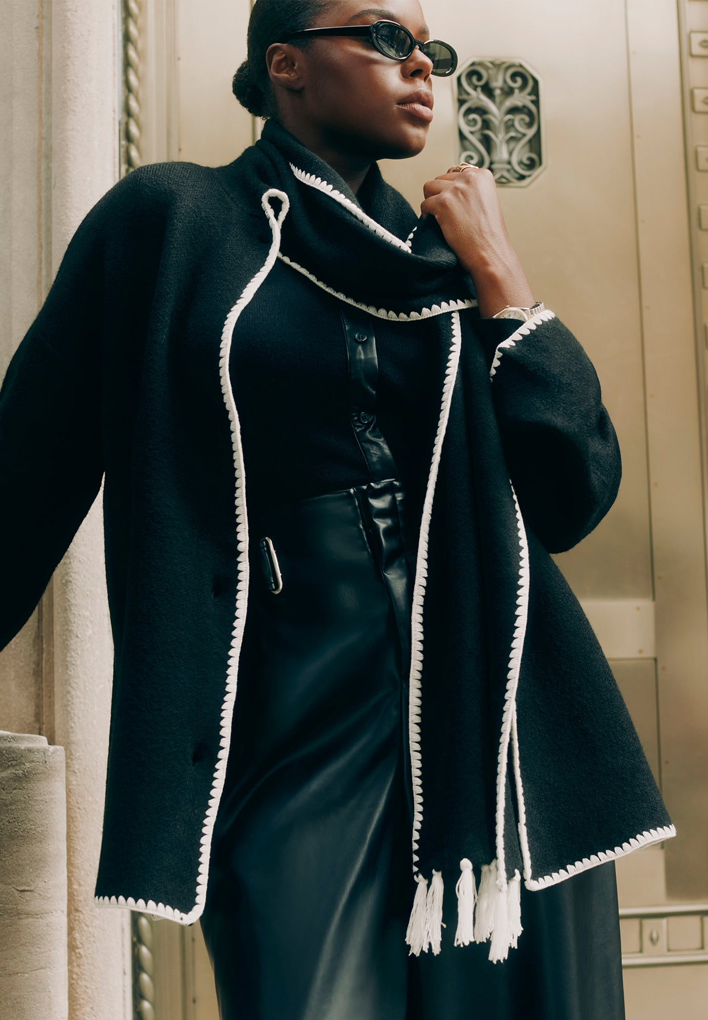 Scarf Sweater Coat image number 0