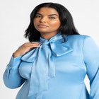 Strong Shoulder Tie Front Mini Dress image number null