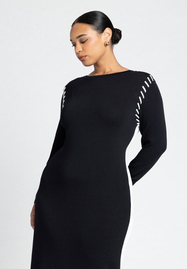Stitch Detail Dress image number null