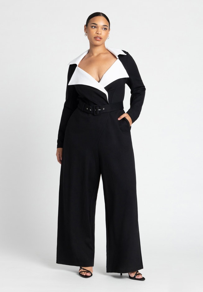 Tuxedo Knit Jumpsuit image number 1