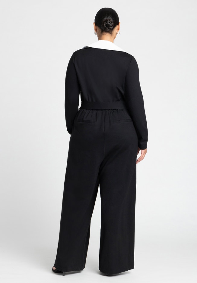 Tuxedo Knit Jumpsuit image number 2