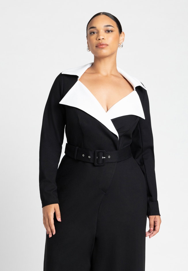 Tuxedo Knit Jumpsuit image number 3