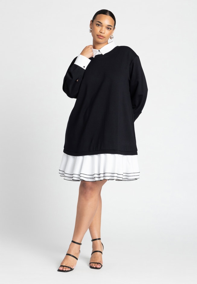 Twofer Mini Shirt Dress image number null