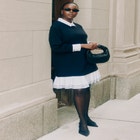 Twofer Mini Shirt Dress image number null