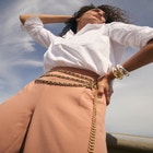 Faux Leather Gold Chain Belt image number 3