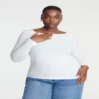 Boat Neck Long Sleeve Shirt image number null