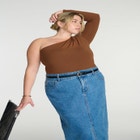 One Shoulder Long Sleeve image number null