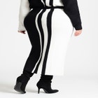 Colorblocked Sweater Column Skirt image number null