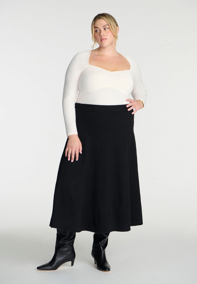Sweetheart Neck Long Sleeve Top image number 2