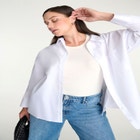 Oversized Button Down Top image number null