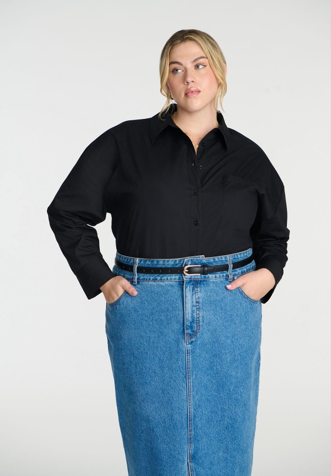Oversized Button Down Top image number null