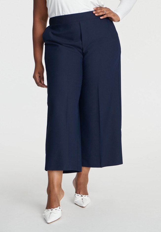 Woven Wide Leg Crop Pant image number 1