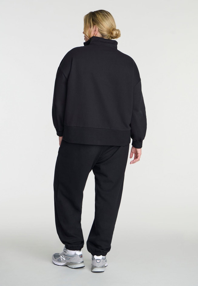 Knit Quarter Zip Collared Sweatshirt image number 3