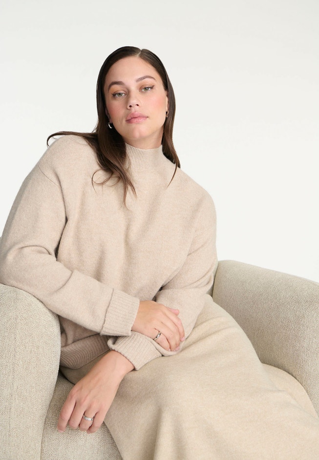 Cuffed Mock Neck Sweater image number 4