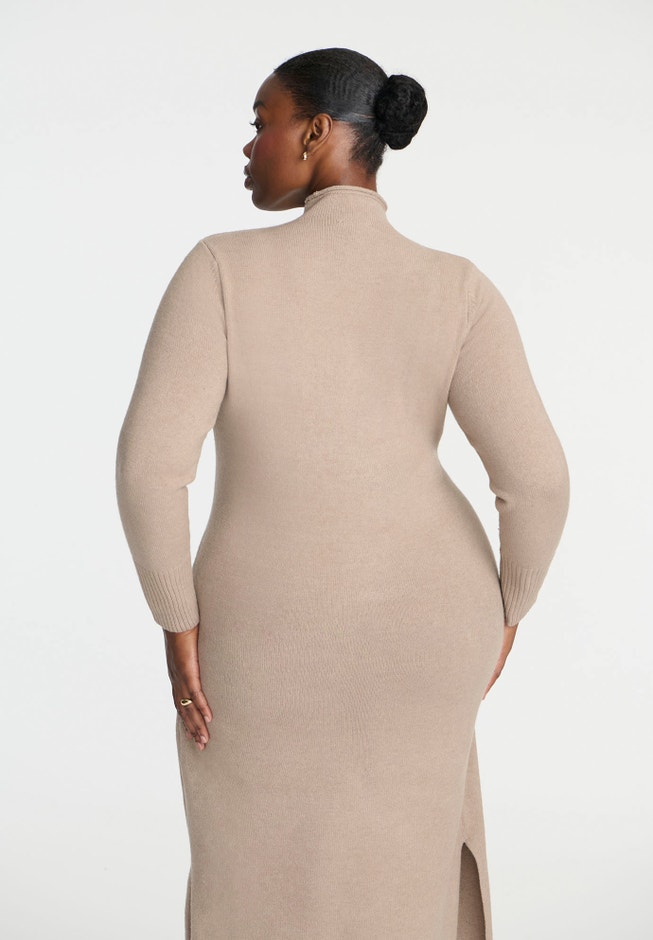 Mock Neck Maxi Sweater Dress image number 1