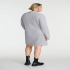 Marled Knit Mock Neck Mini Dress image number null