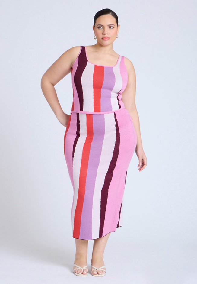 Intarsia Column Skirt image number null