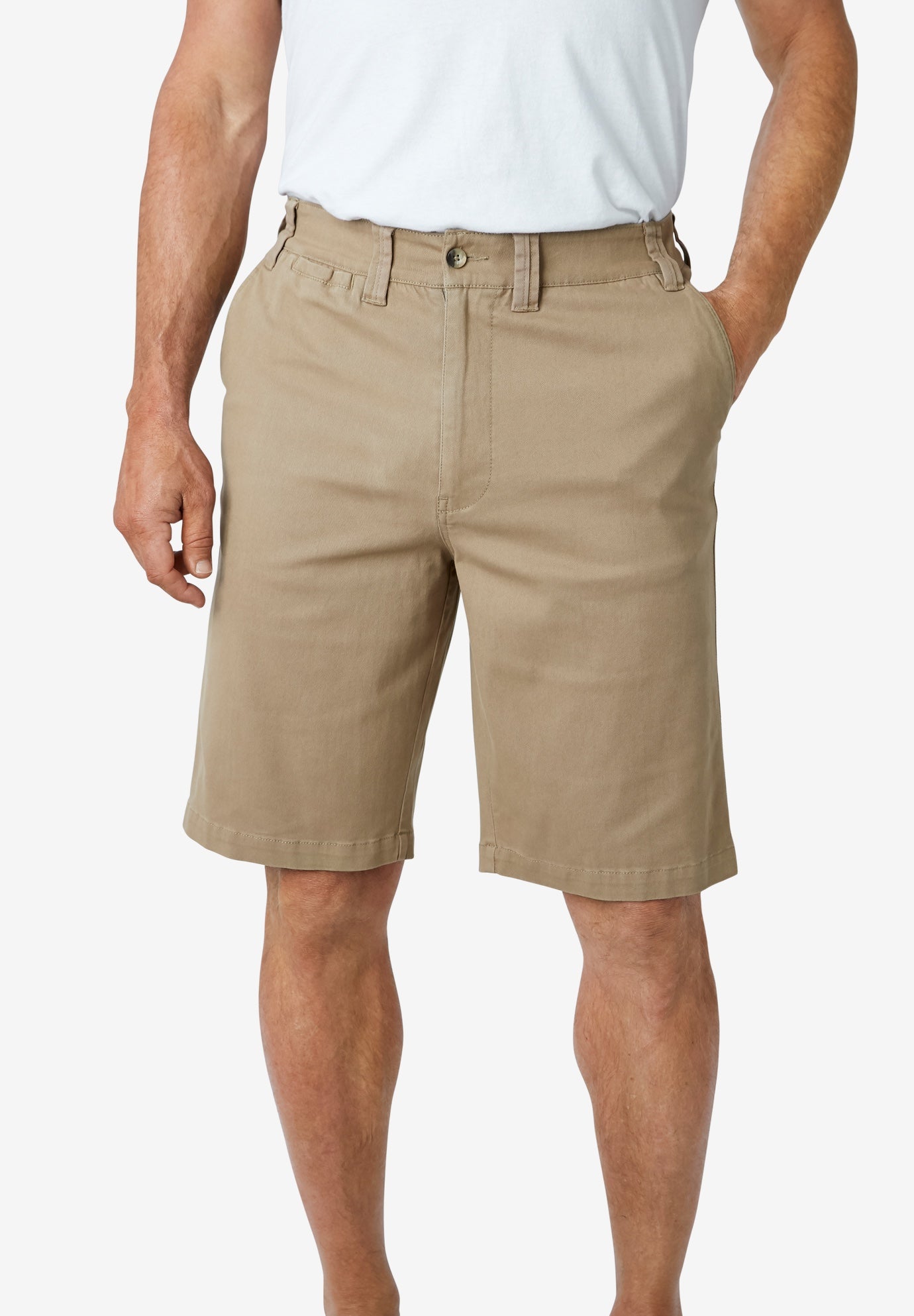 10" Flex Full-Elastic Waist Chino Shorts image number 0