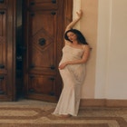 The Long Slip Dress - Botanical Lace image number null