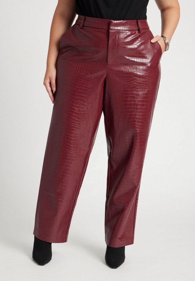 Croc Faux Leather Pant image number 1