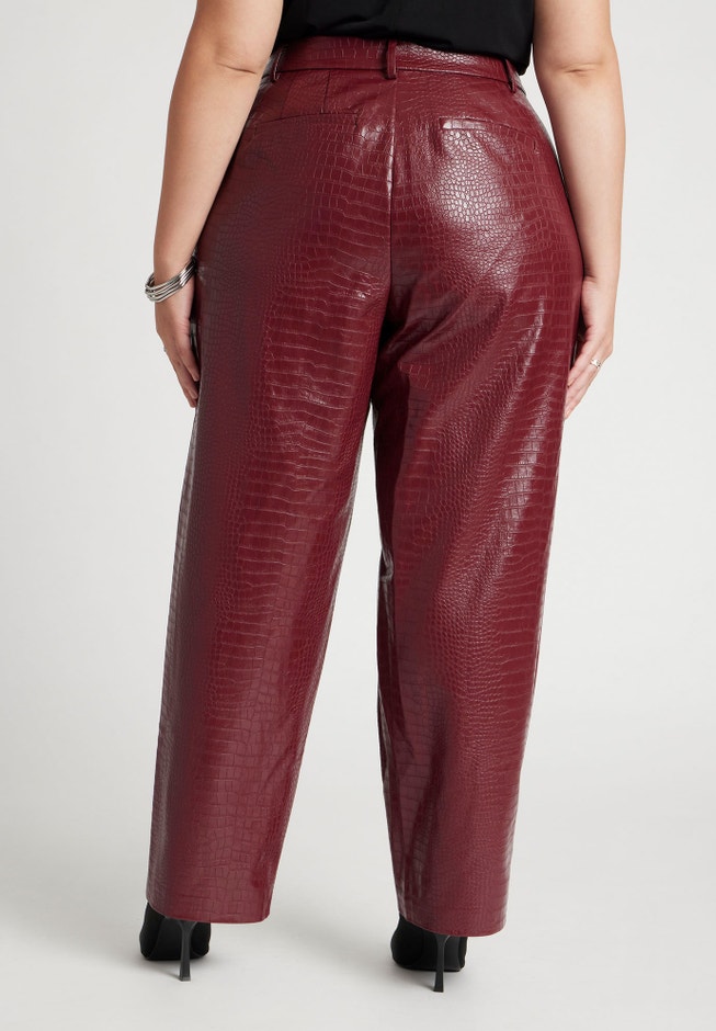 Croc Faux Leather Pant image number 2