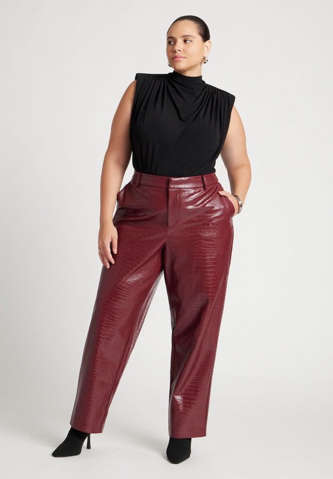 Croc Faux Leather Pant image number 0