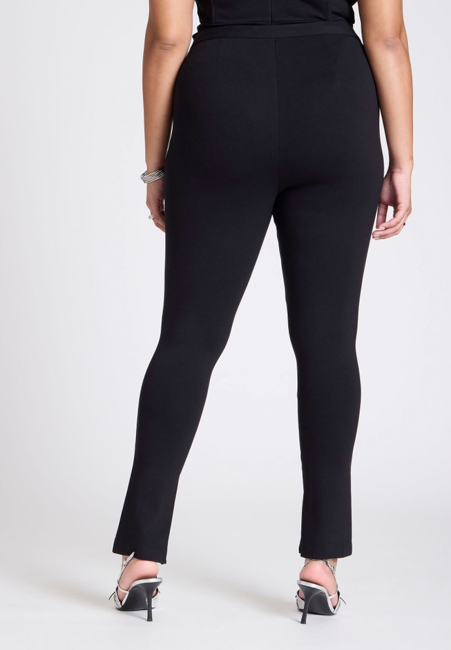 Legging With Zipper Slit Hem image number 2