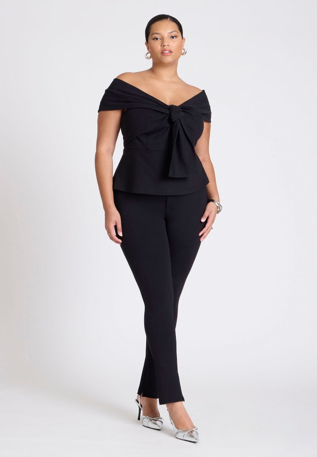 Legging With Zipper Slit Hem image number 0