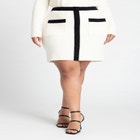 Pull On Sweater Mini Skirt image number null